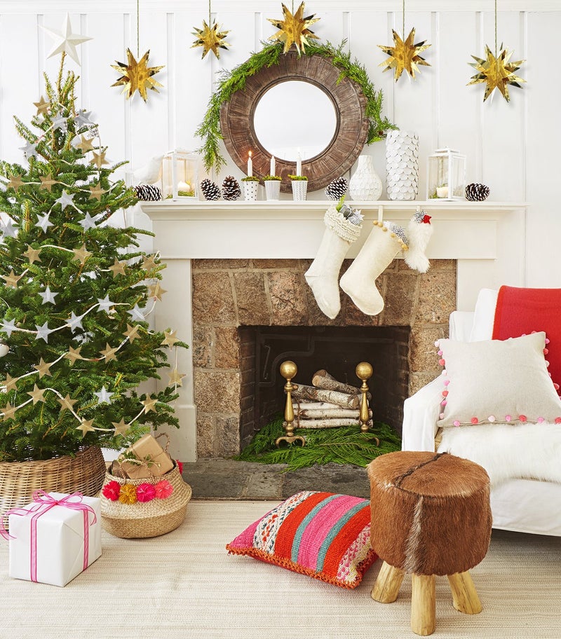 pinkblume Silver Star Garland Party Decorations Kit 3D Stars Metallic Bunting Banner for Holiday Xmas Birthday Wedding Baby Shower Hanging Decorations for Christmas Nursery Decor Clearance(4 Set) - Image 4